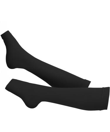Buy Calf Compression Sleeves - Graduated Compression Socks for Running & Shin Splint Relief - Comfortable Footless Design (M-Black - Buy Online on GoSupps.com