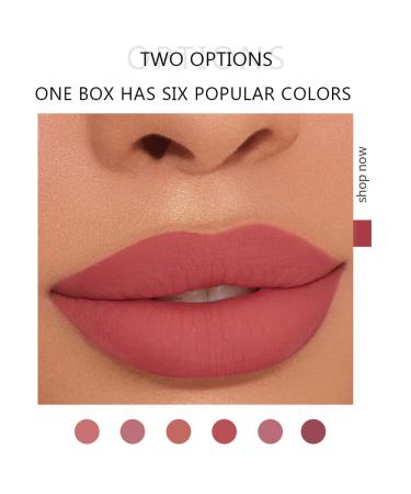 6Pcs Matte Liquid Lipstick Set | Long-Lasting Wear | Non-Stick Cup | Waterproof | Nude Colors | Lip Makeup Gift Set for Women - Buy Online on GoSupps.com