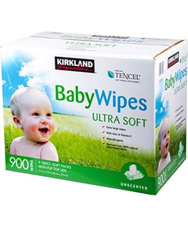 Kirkland Signature Baby Wipes - 900 Count (Pack of 1) - Gentle and Hypoallergenic - Buy Online on GoSupps.com
