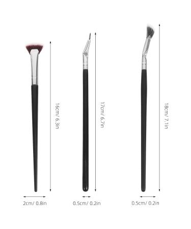 Buy 3Pcs Eyelash Brushes Set | Angled Fan Flat Fan & Eyeliner Brush for Perfect Makeup | International Shipping Available - Buy Online on GoSupps.com