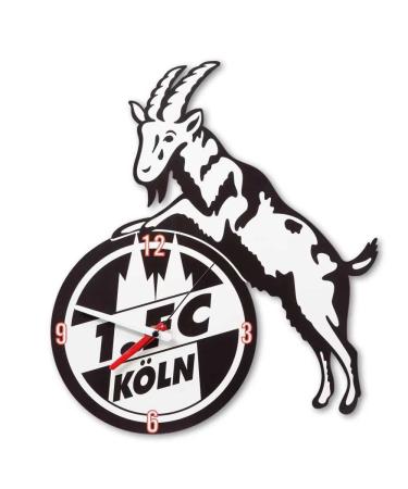 1. FC K ln Wanduhr - Logo - Metal clock