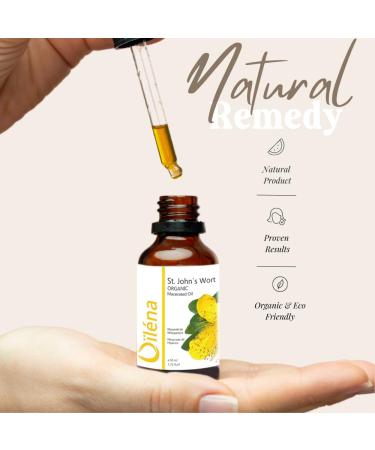 Pure St. John's Wort Mazerate Oil | 100% Natural Hyperical Oil for Body Face & Hair Care | 50ml - Ideal for Massages - Buy Online on GoSupps.com