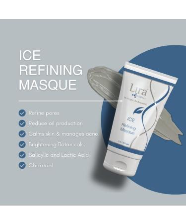 Lira Clinical Ice Refining Masque - Acne & Oil Control Kaolin Clay Mask with Niacinamide Salicylic Acid & Collagen - Calm Skin & Refine Pores - 2 fl oz - International Shipping Available - Buy Online on GoSupps.com