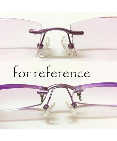 WEKIVA Replacement Metal Nose Pad Holder for Rimless Glasses - Pink Eyeglass Frame Nose Bridge Replacement (1 Piece) - Buy Online on GoSupps.com