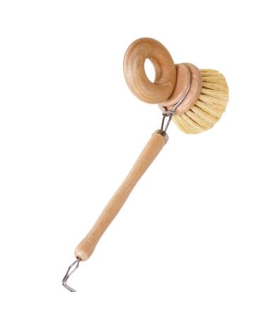 Long Handle Pot Dish Brush - Wooden Pot Scrubber | Pot Brushes for Cleaning | Kitchen Brush for Dishes | Portable Multifunctional Cleaning Tool Household Pans Brush for Sink Dish Brush