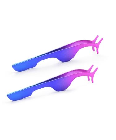 2pcs Eyelash Applicator Tool Eyelash Tweezers Lash Tool for False Lashes Lash Tools for Eyelash Extensions Fake Eyelash Applicator Lashes Clip Eyelash Tweezer Set Colorful