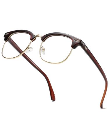 Stylish Half-Frame Computer Blue Light Blocking Glasses
