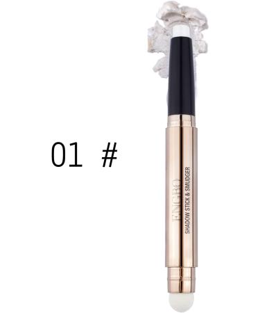 G n rique INTEROOKIE Double Head Monochrome Eyeshadow Pen High Light Smudge Free Beauty Makeup Pearl Light Sleepy Silkworm Eyeshadow (1#) - Buy Online on GoSupps.com