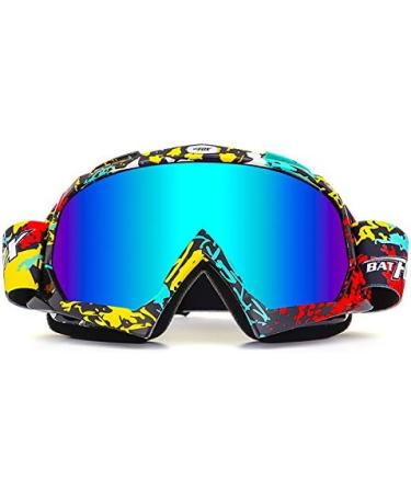 OTG Ski Snow Goggles | UV Protection Anti Fog Snowboard Goggles - Blue | Men Women Youth - Buy Online on GoSupps.com