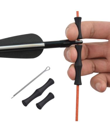 Archery Bowstring Finger Saver QuickShot Finger Guard for Hunting Shooting or Bowfishing Protective Black