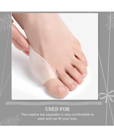 FOMIYES Thumb Brace & Big Straightener Separator Set - 5 Transparent Silicone Gel Bunion Relief Sleeves for Hallux Valgus Support - Buy Online on GoSupps.com