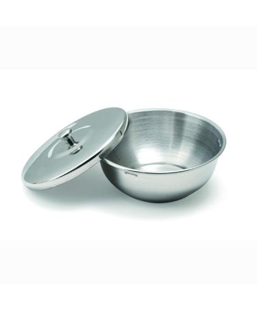 Stainless steel shaving bowl with cover - Direct from France
