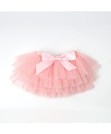 Hoolchean Baby Girls Soft Tutu Skirt & Flower Headband Set | 6-12 Months | Light Pink - Buy Online on GoSupps.com