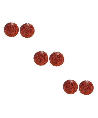 Beavorty 6 STK carving manual massage desktop decor Hand exercise balls Chinese handballs wooden toys acupressure hand chinese relaxing toys wooden lychi rosewood