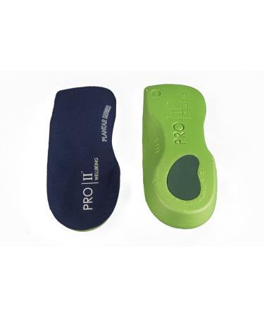 Pro11 Wellbeing Orthopedic Insoles with Heel Pad for Plantar Fasciitis/Metatarsalgia 3/4 Length Very Thin