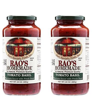 Raos Specialty Food Rao's Tomato Basil Sauce, 24 oz (Pack of 2) 1.5 Pound (Pack of 2)