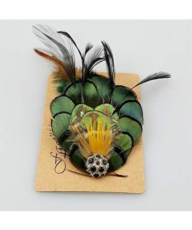 RUNHENG Handmade Feather Peacock Hair Clip - Buy Online on GoSupps.com