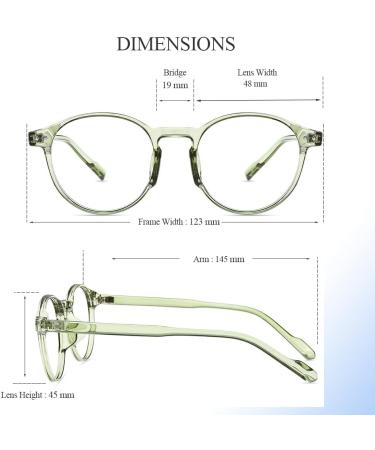Firmoo Anti Glare Blue Light Blocking Glasses for Women Men - Green Non-Prescription Eyeglasses 1.5x - Buy Online on GoSupps.com