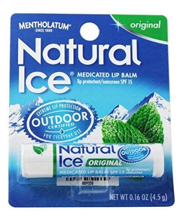 Mentholatum Natural Ice Lip Balm Original SPF 15 1 Each ( Pack of 2)