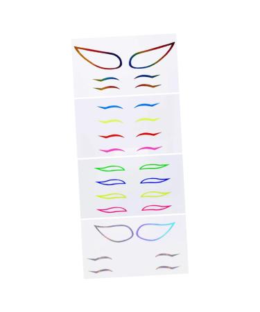 Amosfun 12 Sets Stage Performance Sticker Paper Women Eyeliner Tape Beauty Eyeliner 1 count (Pack of 1) Colorfulx3pcs