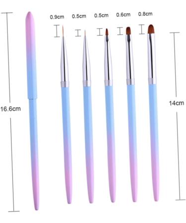 1Pc Nail Dotting Pen Manicure Brush nail Blending Brush nail design pen nail painting pens Nail Brush Pen Nail Pen fingernail brush finger nail brushs Pedicure Pen tool girl 16.6*1cm Picture 3 - Buy Online on GoSupps.com