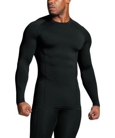 ATHLIO Men's UPF 50+ Long Sleeve Compression Shirts 3 Pack - Water Sports Rash Guard Base Layer for Athletic Workouts - Size Large - Buy Online on GoSupps.com