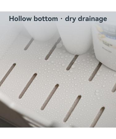 Dijiusidy Portable Shower Basket - Versatile Plastic Cleaning Bag with Handle for Bathroom & Household Storage - Ideal for Warehouse Organization - White - Buy Online on GoSupps.com