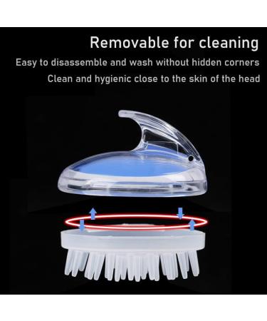 Sigandg 2-Pack Silicone Scalp Massage Brush - Wet & Dry Hair Scalp Stimulator for Improved Circulation & Relaxation - Relaxing Blue - Buy Online on GoSupps.com