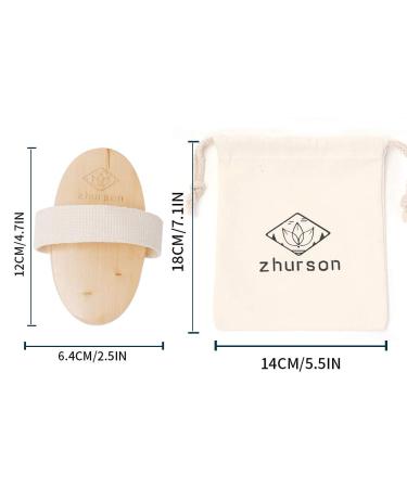 Zhurson Oval Dry Brushing Body Bath Brush - Natural Bristles for Exfoliation and Circulation Boost - Buy Online on GoSupps.com