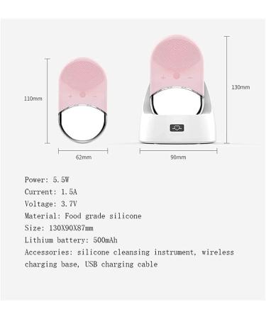 Dongng Facial Cleansing Brush Electric Silicone Face Scrubber Facial Massager Waterproof USB Rechargeble Face Scrubber Brush for Deep Cleanning Blackhead Remover Exfoliating (Pink) - Buy Online on GoSupps.com