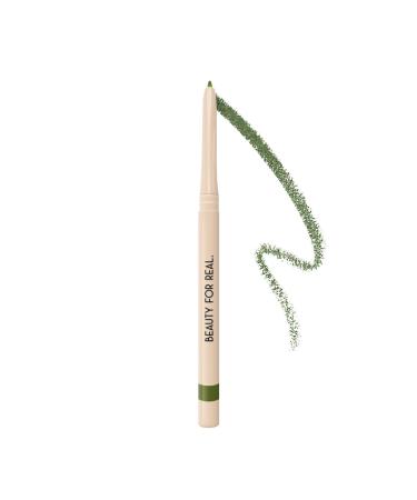 Beauty For Real I-Line 24-7 Eyeliner  Olive - Warm Olive Green with Gold Shimmer - Long-Wearing  Waterproof Gel Formula - Safe for Sensitive Eyes & Contact Lens Wearers - 0.01 oz