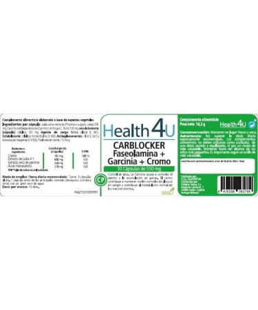 H4U Carblocker Faseolamina + Garcinia 30 Capsules - Effective Weight Loss Supplement - International Shipping Available - Buy Online on GoSupps.com
