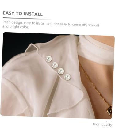 LALAFINA 150 Sets Rivets Claw Imitation Nail Clasps DIY of Buttons Accessories Head-Dress Materials Round 1.2 White - Buy Online on GoSupps.com