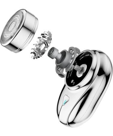 Mini Electric Shaver for Men One-Button Electric Razor Portable Mini Shaver Pocket Size Rechargeable Wet&Dry IPX7 Waterproof Travel Home Office Car (Silver) - Buy Online on GoSupps.com