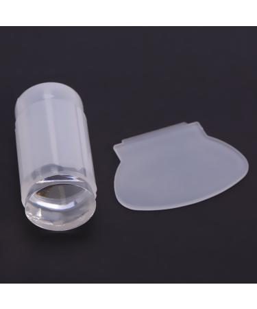 Buy Silicone Nail Stamper - Clear Jelly Soft French Manicure Stamp & Scraper Tools (White) for Perfect Nails - International Shipping - Buy Online on GoSupps.com