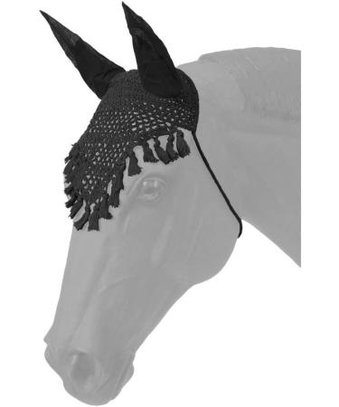Spire Horse Soft Crochet Fly Veil Breathable Cotton Ear Net Hood Horse fly Control Masks Protector Bonnets (Cob Royal Blue/Black-Red) Cob Royal Blue/Black-Red - Buy Online on GoSupps.com