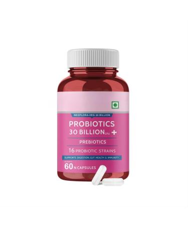 Probiotics Supplement 30 Billion for Women & Men Supports Digestion Immunity Support Cleanse - 60 Veg Capsules