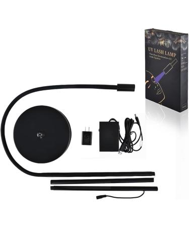 UV Glue Curing Lamps UV LED Eyelashes Extended Lights UV Nail Lamp Flexible Goose Neck 10 W 395-400nm with Foot Pedal + Eye Patch + Goggles (Black) - Buy Online on GoSupps.com