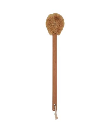 Massbea Updated Modern Version Toilet Bowl Brush Natural Coconut Fiber Brush and Beechwood Handle for Bathroom Toilet - Sturdy Deep Cleaning Toilet Cleaning Brush with Hanging Hook