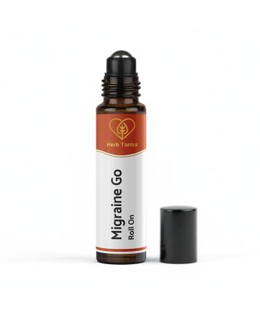 Migraine Go Roll On | Cooling Peppermint Oil Headache Stick | Blend of Eucalyptus, Rosemary, & Lavender Essential Oils | Natural Self Care 0.3 Fl Oz (Pack of 1)