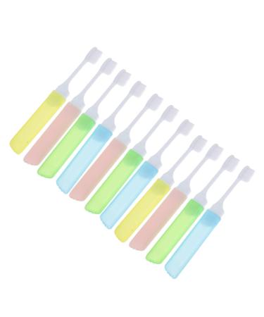 Lurrose children's tools 12th trip toothbrush toothbrushes with bristles toothbrushes soft toothbrush travel foldable toothbrush adult toothbrushes child tongue scrap fold nylon