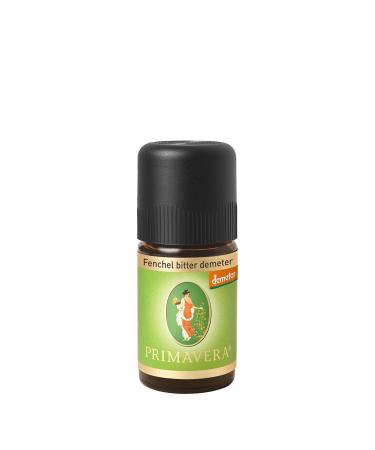 Primavera essential oil fennel Bitter Demeter 5 ml aroma oil fragrance oil aromatherapy - relaxing calming balancing - bio vegan 5 ml (1 Pack)