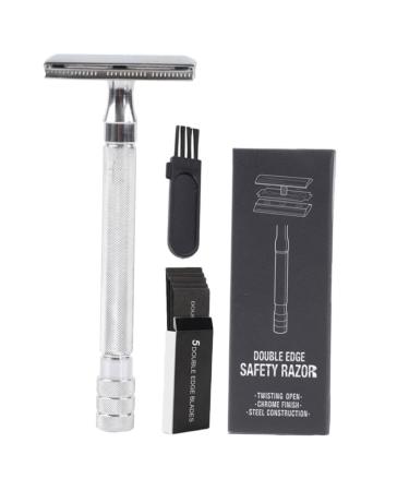 Frcolor 2 sentences manual razor manual razor bare trash razor razor brush safety razor facial razor trimmer for men old razor hand razor old -fashioned man silverx2stk 10.3x4cmx2pcs