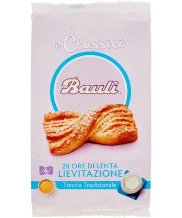  Bauli Bauli Treccia Pack of 12 traditional puff pastry braids 240g each each pack contains 6 braids of 40g each - Buy Online on GoSupps.com