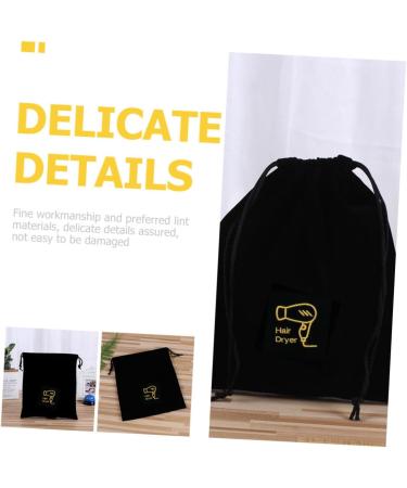 Healeved Reusable Grocery Bag 5pcs hair dryer storage bag s flannel drawstring bags Portable Hair Dryer Bag tool Travel Backpack Travel Backpack 30X26X1CMx5pcs Blackx5pcs - Buy Online on GoSupps.com