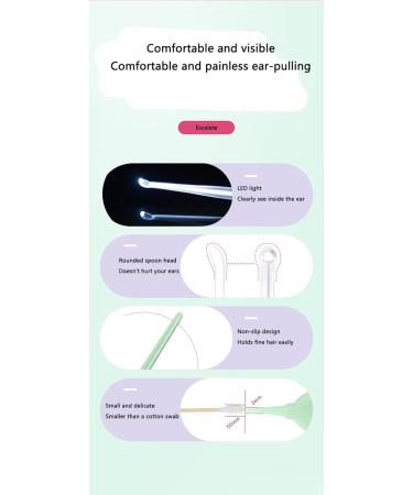 4-Piece Ear Wax Removal Tool with Lights - Safe and Comfortable - Stylish Storage Case - Magnifying Mirror - Green - Ideal for Children and Adults - Buy Online on GoSupps.com