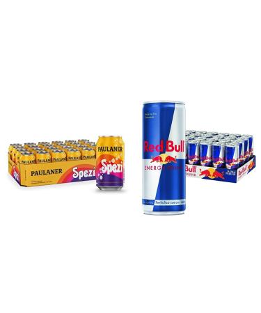 Paulaner Spez 24er Dosentray disposable (24 x 0.33l) & Red Bull Energy Drink - 24 Palette Doses drinks disposable (24 x 250 ml) Paulaner special 24 x 0.33l bundle with energy drink