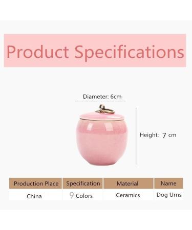 Handcrafted Mini Pet Urn Cremation Memorial Ashes Holder - Pink Ceramic Keepsake - Buy Online on GoSupps.com