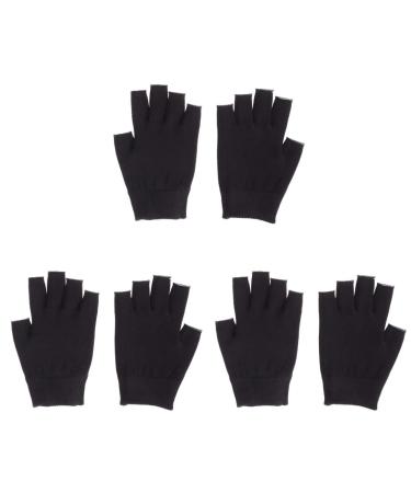Healeved Moisturizing Hand Gloves 3 Pairs Gel Gloves Black Gloves Mositurizing Fingerless Glove Spa Glove Whitening Glove Mositurizing Glove Hydrating Glove Moisturizing Apparel