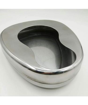 Portable Washable Stainless Steel Bedpans with Lid Firm Thick Stable Bedpan Heavy Duty Smooth Countoured for Male Female Bed-Bound Patient Personal Care Silver Without cover - Buy Online on GoSupps.com